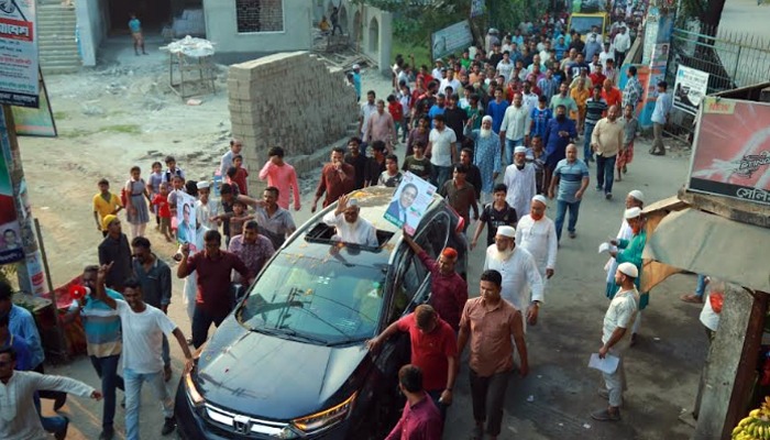বন্দরে মাসুদুজ্জামানের পক্ষে গণসংযোগ, নারীর-পুরুষের ঢল